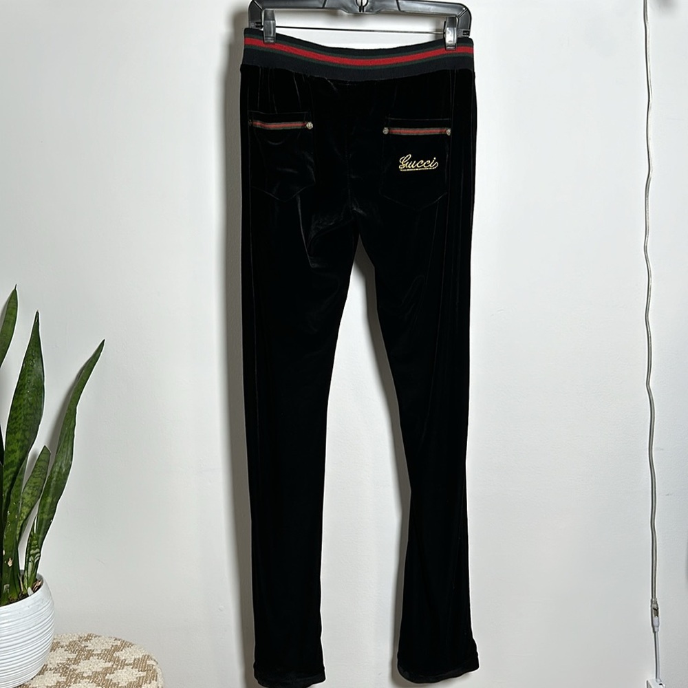 Gucci Vintage Y2K Velour Tracksuit Flare Jogger Pants - Picture 7 of 16